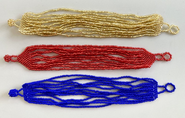 Beaded 12 Strands Bracelet solid colors 