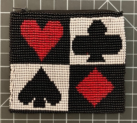 Beaded Coin Purse Playing Cards 