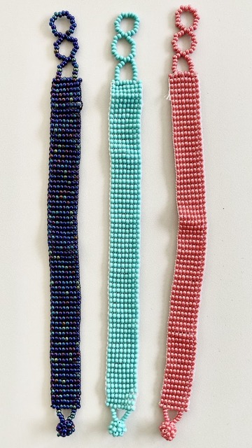 Beaded Loomed 8 Row Bracelet Solid 