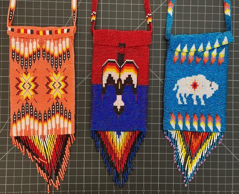 Beaded Native American Style Purse - good for cell phones Native American style
