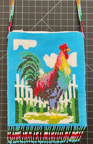 Beaded Rooster Purse 