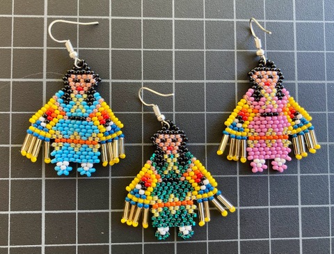 Native American Woman Earrings 