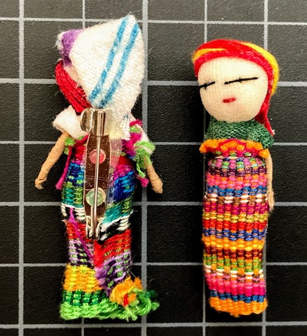 Two Inch Worry Doll With Badge Pin 