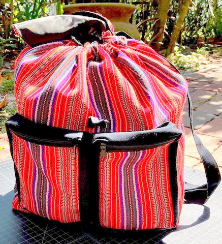 2 Pocket Backpack with drawstring closure 