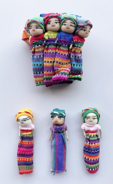 3 inch girl worry doll handmade