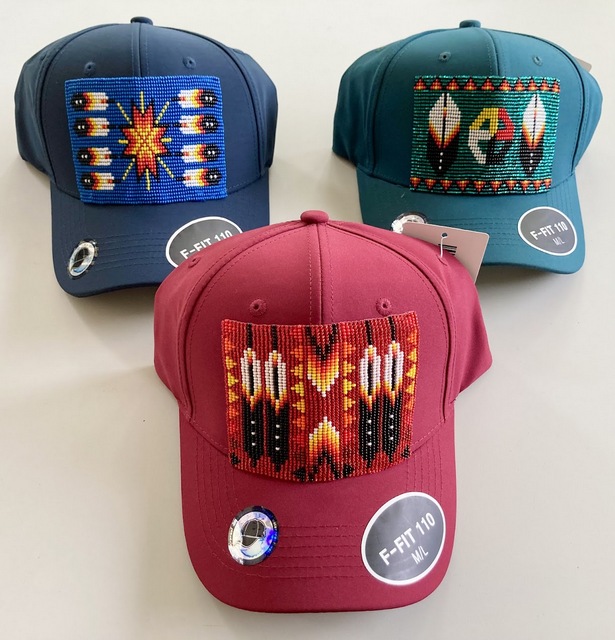 Bead Baseball Hat - Artisan Hand-Beaded Patch Accessory Guatemalan, Guatemala, Mayan, handmade, colorful, wholesale, artisan, Baseball, Hat, bead, adjustable