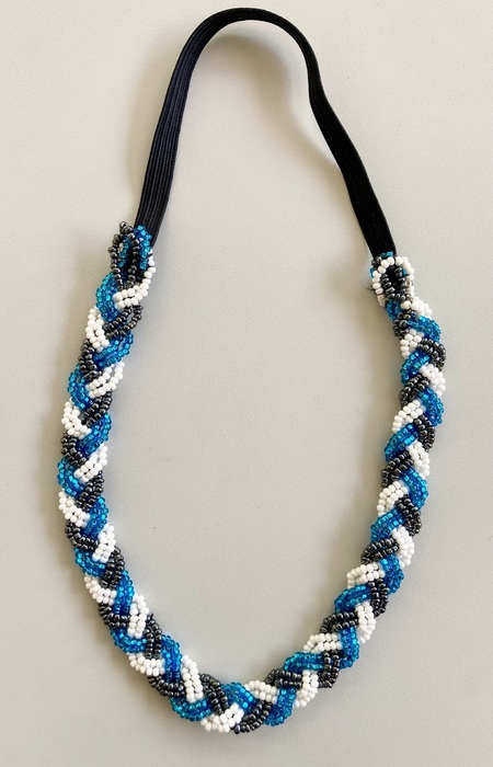 Hand-beaded Hairband - Beaded Braid made in Guatemala with Czech Glass