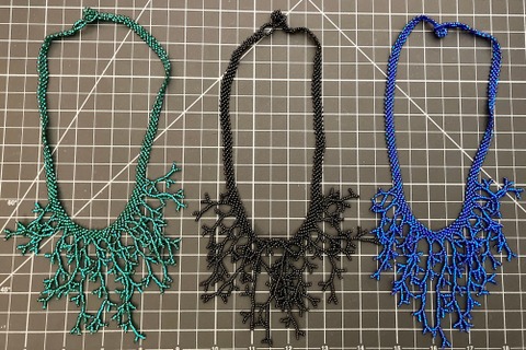 Beaded Coral (Antler) Necklace 
