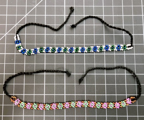 Beaded Daisy Chain Tie Bracelet 