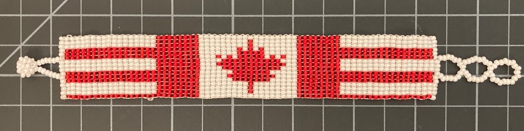 Beaded Flag Bracelet Canada 16 Row 