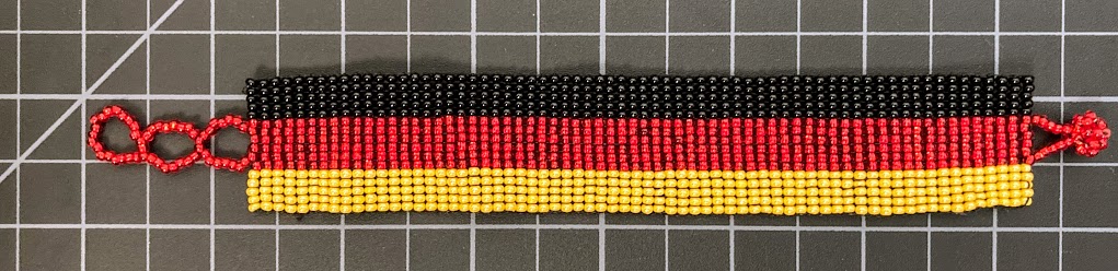 Beaded Flag Bracelet Germany 16 Row 