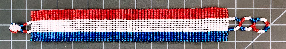 Beaded Flag Bracelet Holland 16 Row 