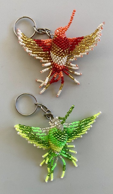 Keychain - Beaded - Hummingbird Large - Artisan Crafted in Guatemala
