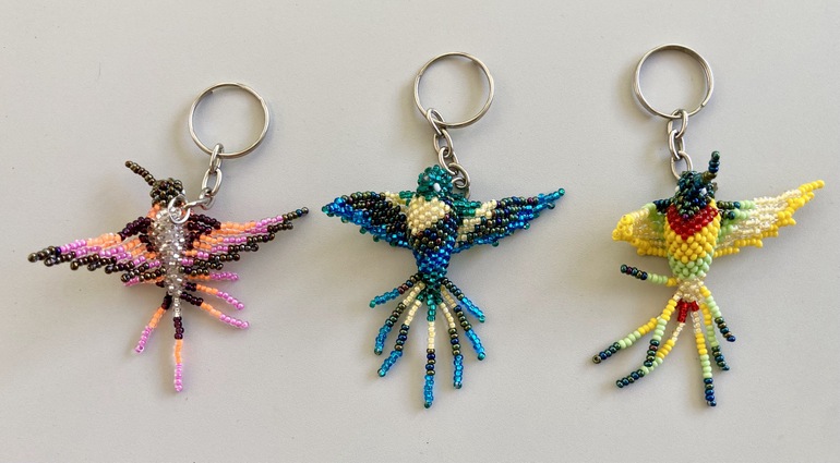 Keychain - Beaded - Hummingbird - Artisan Crafted in Guatemala