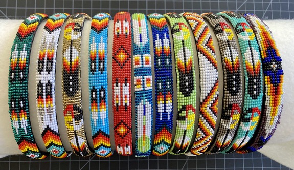 Beaded Native American Hairband Authentic Mayan Handcrafted