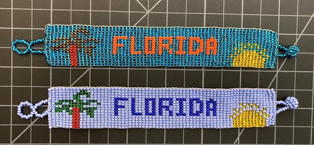 Beaded Loomed 16 Row Bracelet "Florida" 