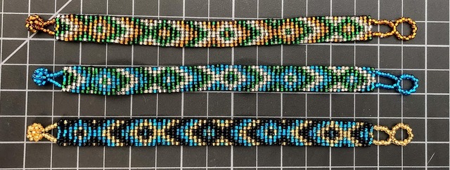 Beaded Loomed 8 Row Bracelet Multicolor 