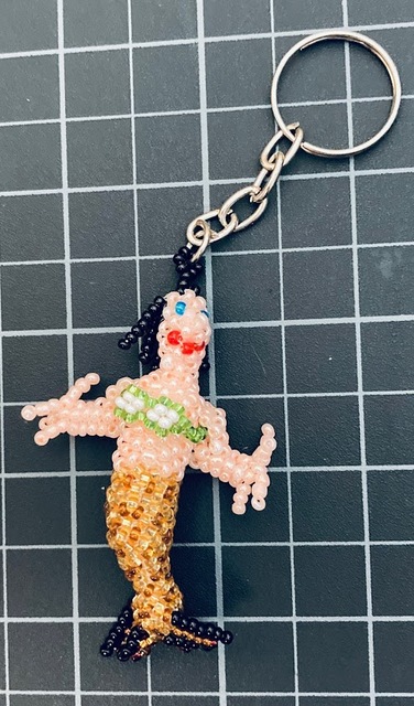Beaded Mermaid Keychain 