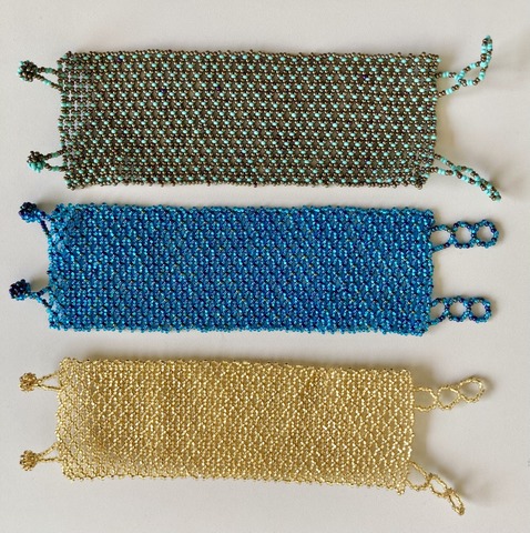 Mesh Bracelet - Handmade Czech Glass Beaded - Artisan Crafted in Guatemala