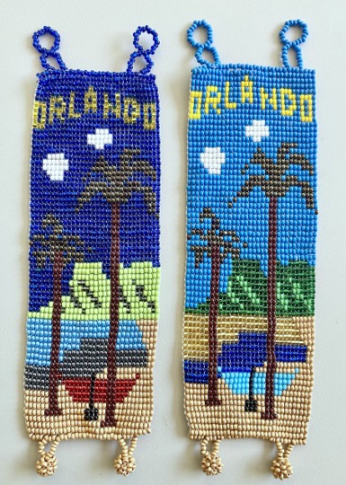 1 inch wide Orlando beaded bracelet handmade in Guatemala