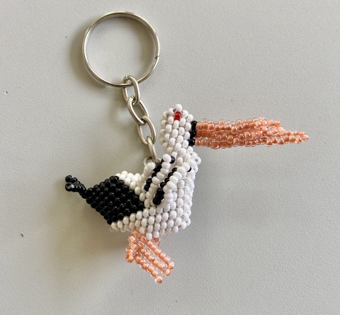 Keychain - Beaded Pelican - Artisan Crafted in Guatemala