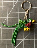 Beaded Quetzal Keychain 