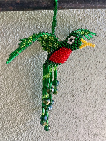 Beaded Quetzal Ornament - Large 
