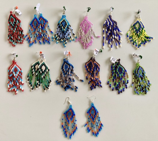 Beaded Traditional Earrings multicolor 