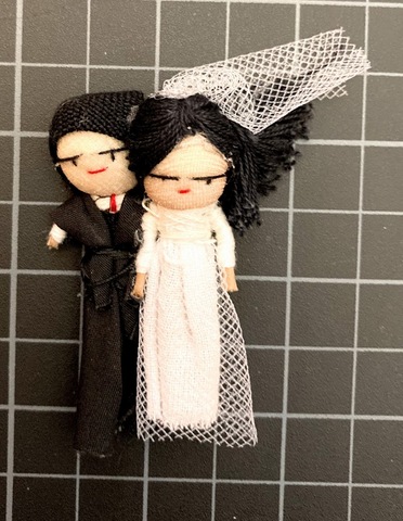 Bride And Groom Worry Doll with magnet 