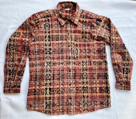 Button Shirt Long Sleeve Corte Upcycled Artisan Textile Apparel