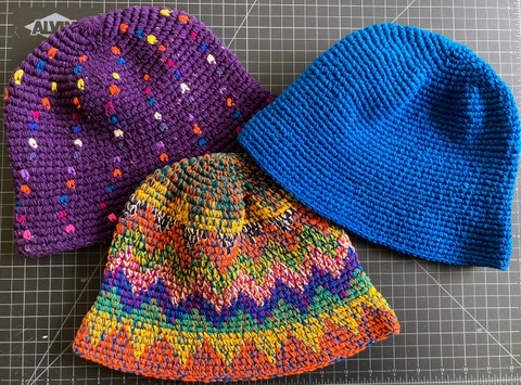 Chichi style cotton crochet hat with brim 