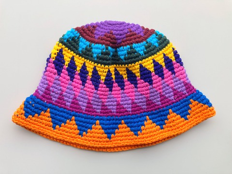 Chichi style cotton crochet hat with brim 