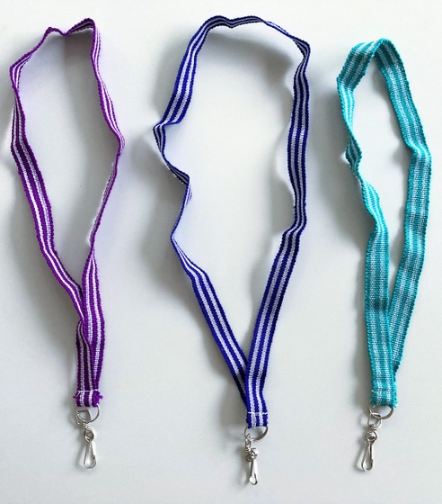 Multicolor hand-loomed cotton neck lanyard