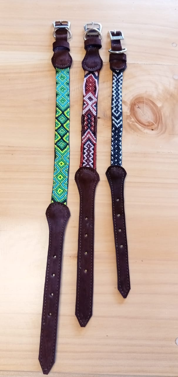 Dog Collar leather with cotton  