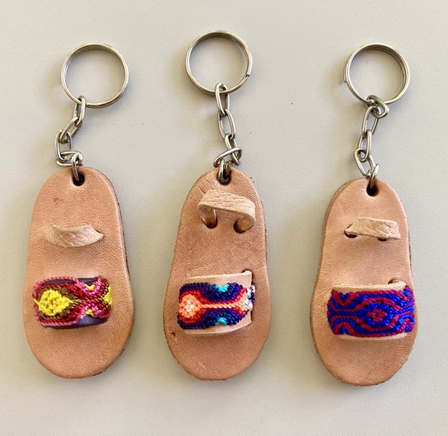 Leather Sandal Keychain Artisan Handcrafted Miniature