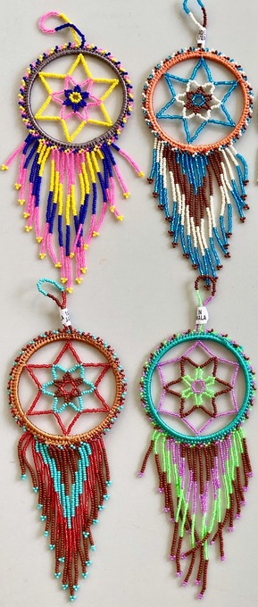 Native American Style Beaded Dreamcatcher Ornament Native American style