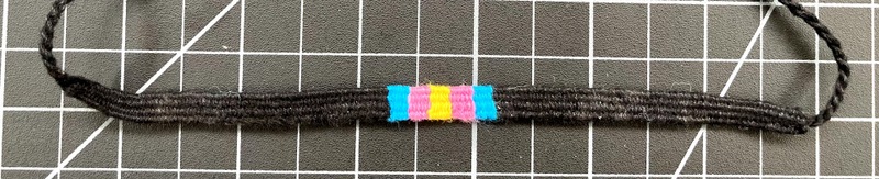 Pansexual colors Friendship Bracelet 1/4 Inch 
