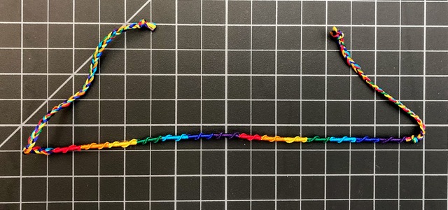 Rainbow Round Twist Rayon Friendship Bracelet 
