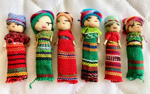 Red and Green Christmas Worry Dolls corporate giveaways