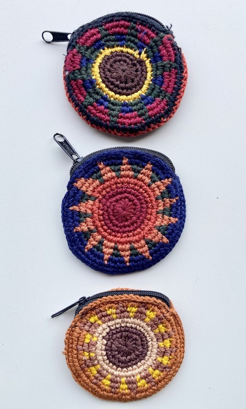 Round Crochet Coin Purse Earth 