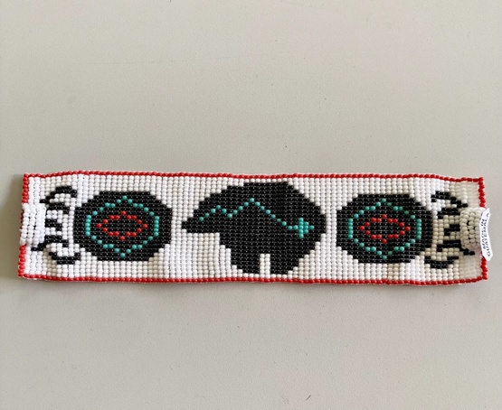 Wide Bear Bracelet - Loomed Beaded Motif Guatemalan, Guatemala, Mayan, handmade, colorful, wholesale, artisan, Bear, Bracelet, Wide