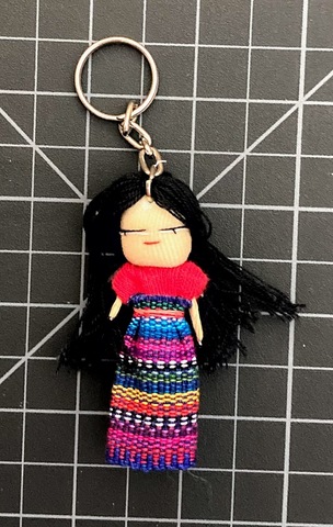 Worry Doll Long Hair Keychain 
