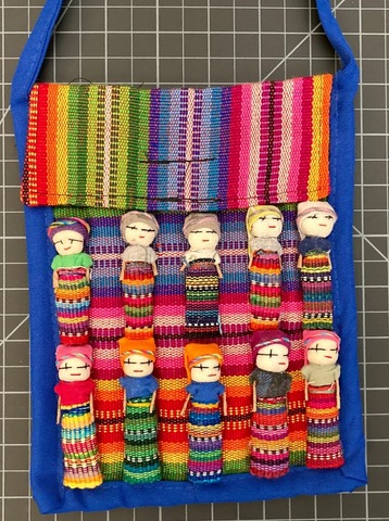 Worry Doll Purse With Flap Closure 