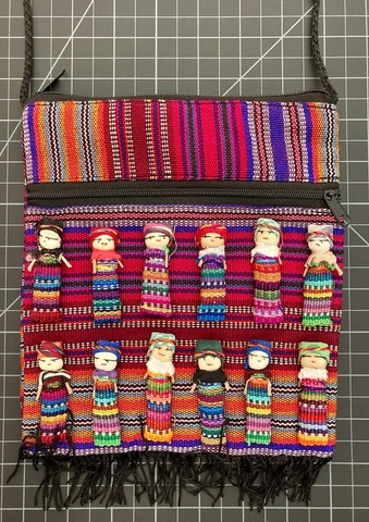 Worry Doll Purse With Zipper Close 
