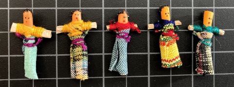 Bulk pack of 144 fine detail 1.25 inch Guatemalan worry dolls