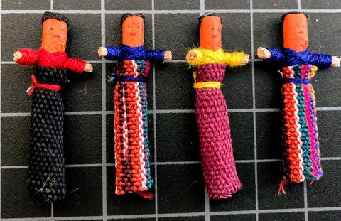 Large 1.75 inch Guatemalan worry dolls in bulk gross 144 pack