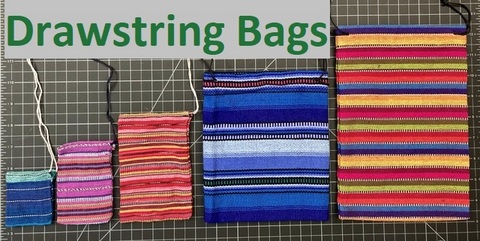 5 sizes of Drawstring Bags