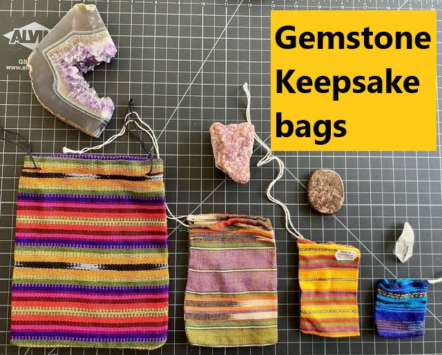 Gemstone Keepsake cotton drawstring bags