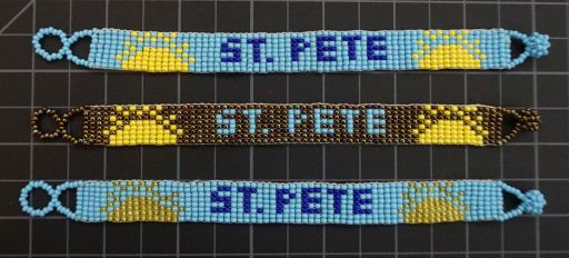 Beaded Loomed 8 Row Bracelet "St. Pete" 