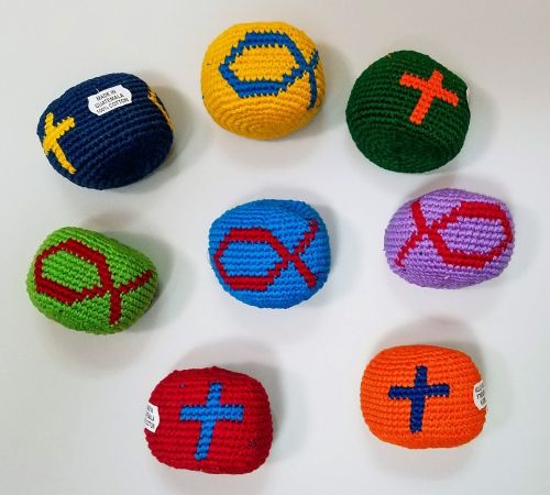 Footbag With Christian Symbols 